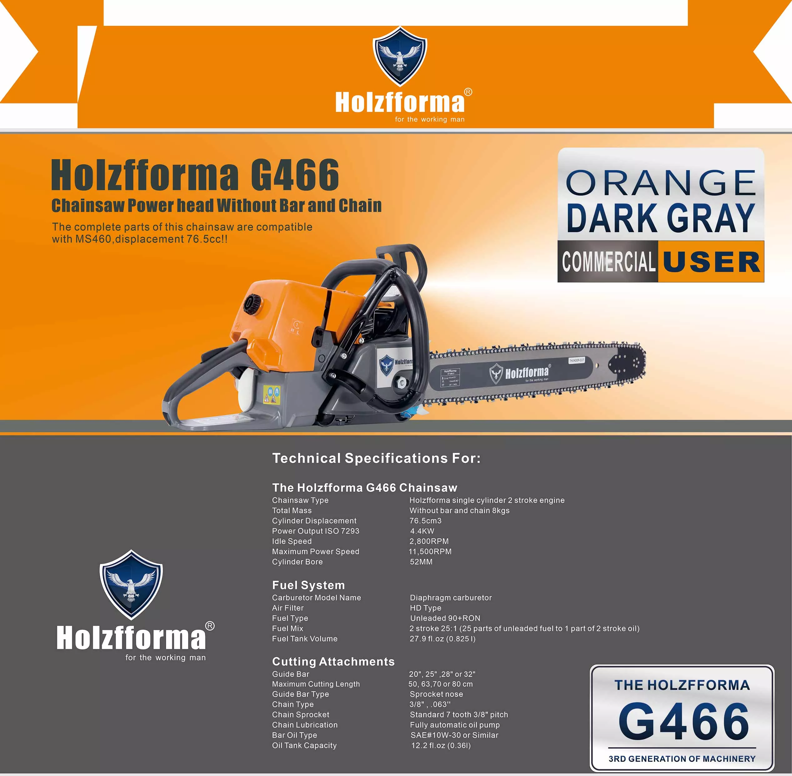 Holzfforma® G466 (76.5cc)